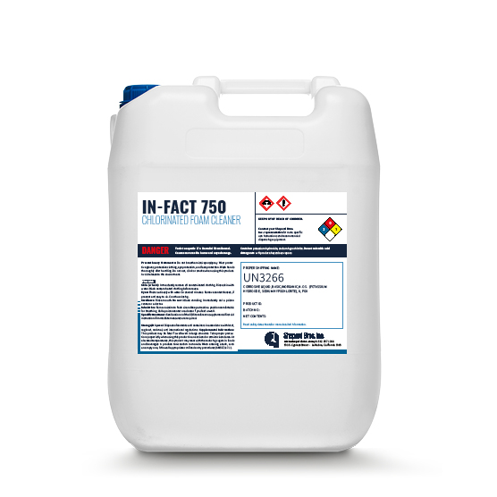 IN-FACT 750 is a chlorinated liquid detergent
